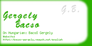 gergely bacso business card